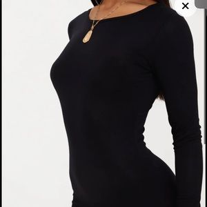 Black pretty little thing jersey dress